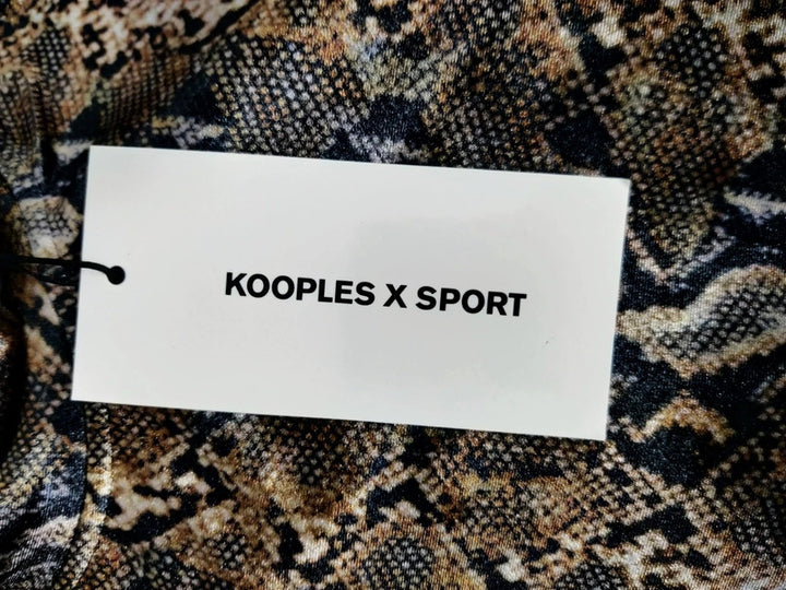 Kooples X Sport Sudadera Crop Python Print de Terciopelo