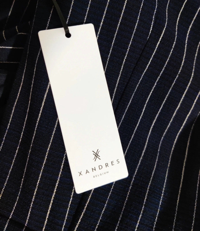 Xandres Vestido Midi de Rayas