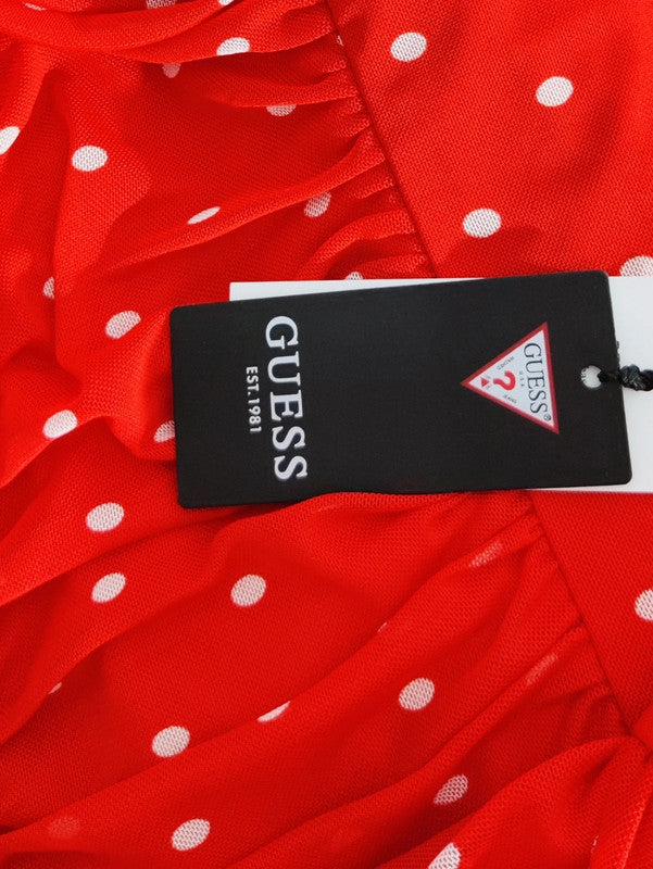 Guess Vestido Rojo con Lunares Blancos