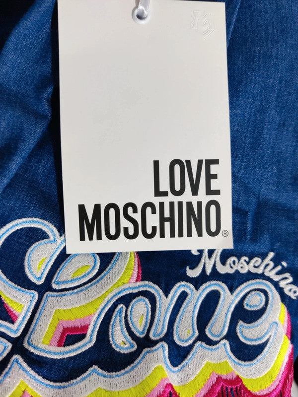 LOVE MOSCHINO Shorts Vaqueros con Flecos
