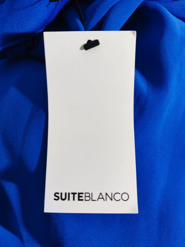 SuitBlanco Vestido Largo Azul