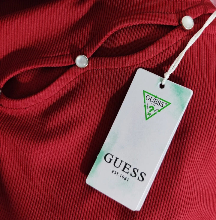 Guess Guendalina Vestido Burdeos