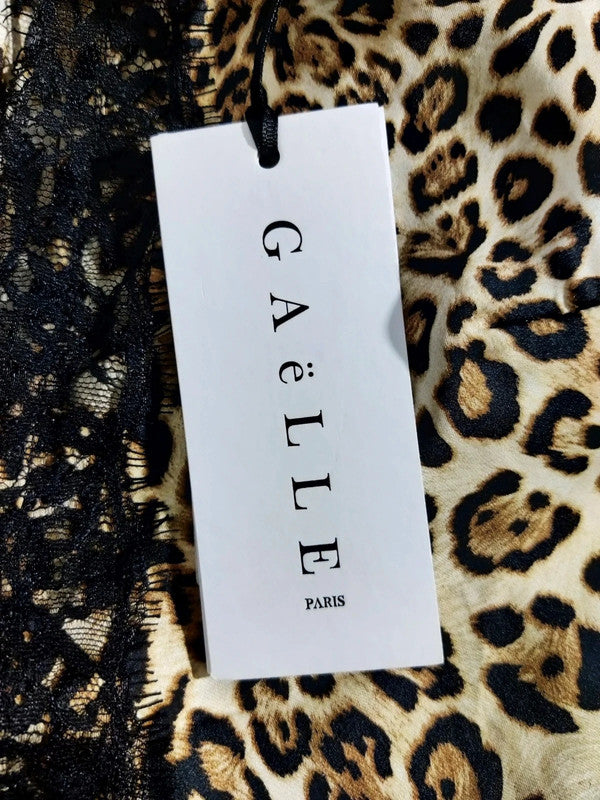 Gaëlle Paris Top Lencería Leopardo