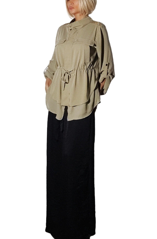 Fracomina Parka Estilo Militar Chic