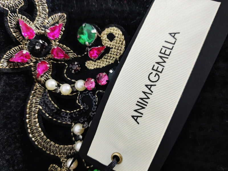 Animagemella Vestido Suéter Bordado Joya