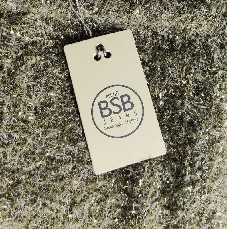 BSB Jeans Jersey Peludo con Brillo Dorado
