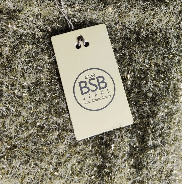 BSB Jeans Jersey Peludo con Brillo Dorado