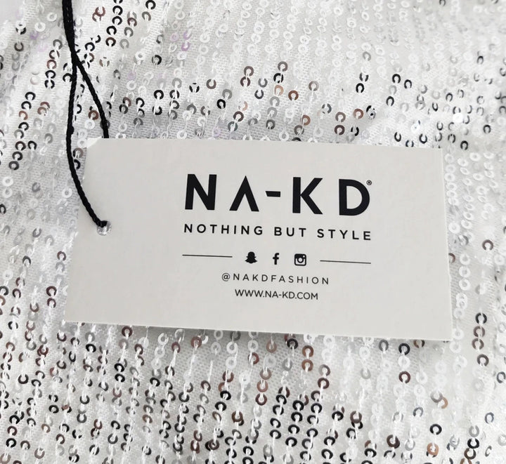 NA-KD Vestido Wrap Sequin Dress