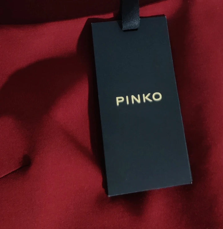 PINKO Astrid Abito Vestido Midi Burdeos