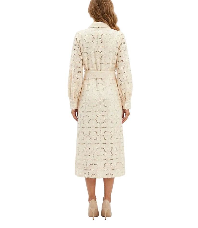 MOCHY Vestido Camisero Encaje Floral