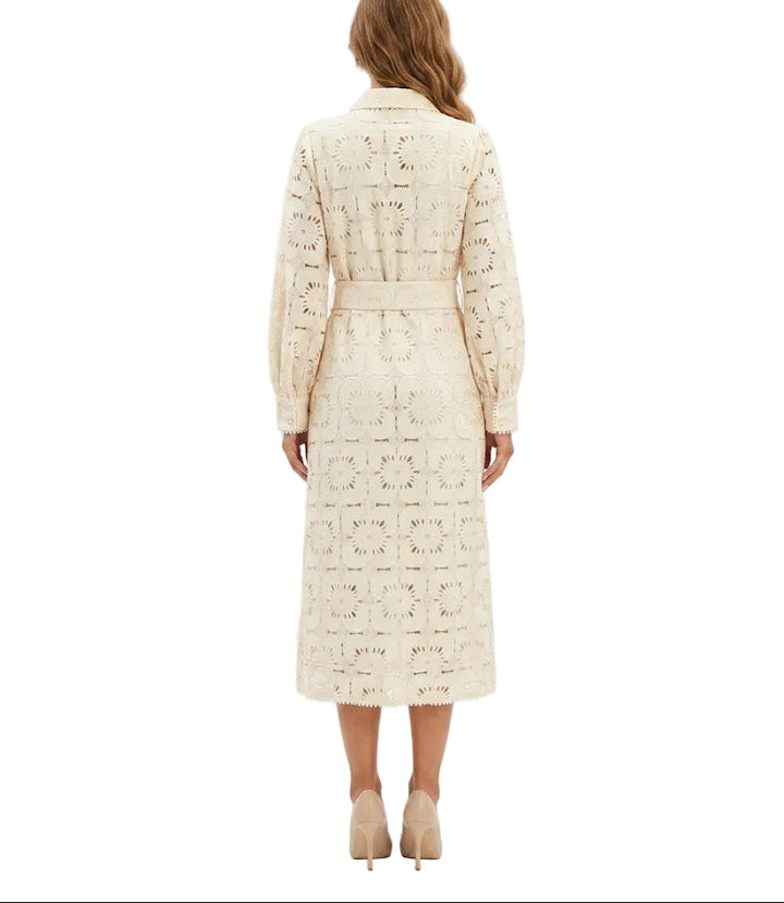 MOCHY Vestido Camisero Encaje Floral