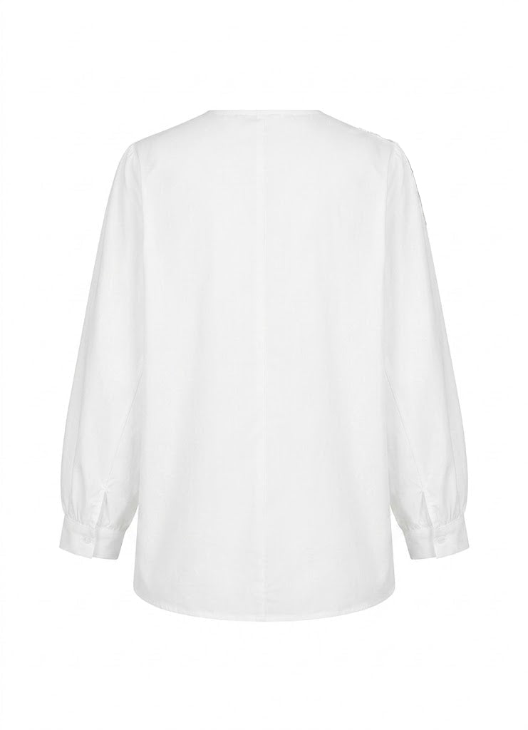 MOCHY Blusa Volantes de Encaje