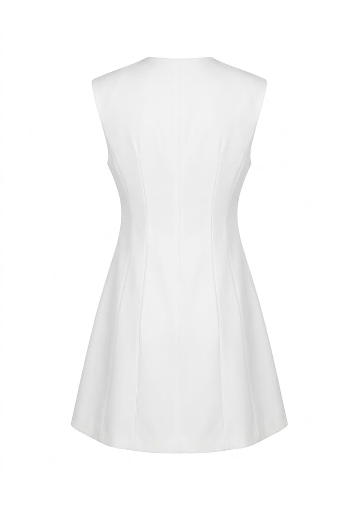 Mochy Vestido Blanco Corte A