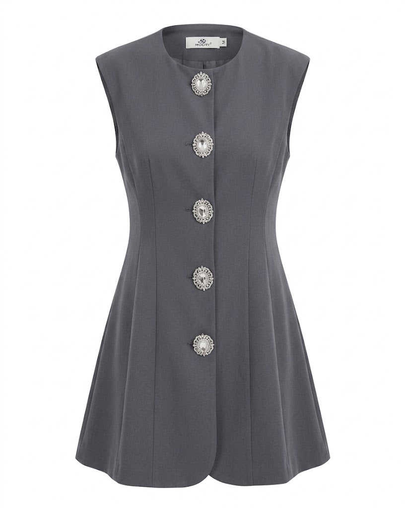 MOCHY Vestido A-line Gris