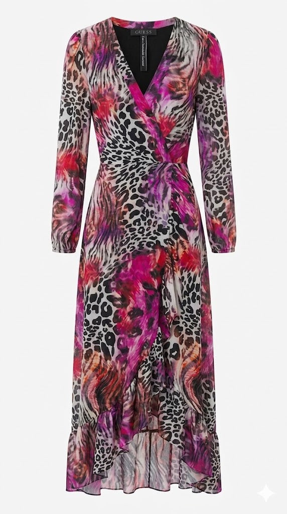 Eco Guess Vestido Animal Print