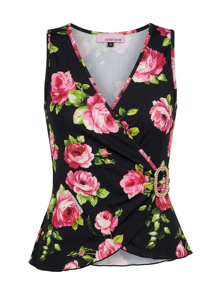 Denny Rose Top Cruzado Floral