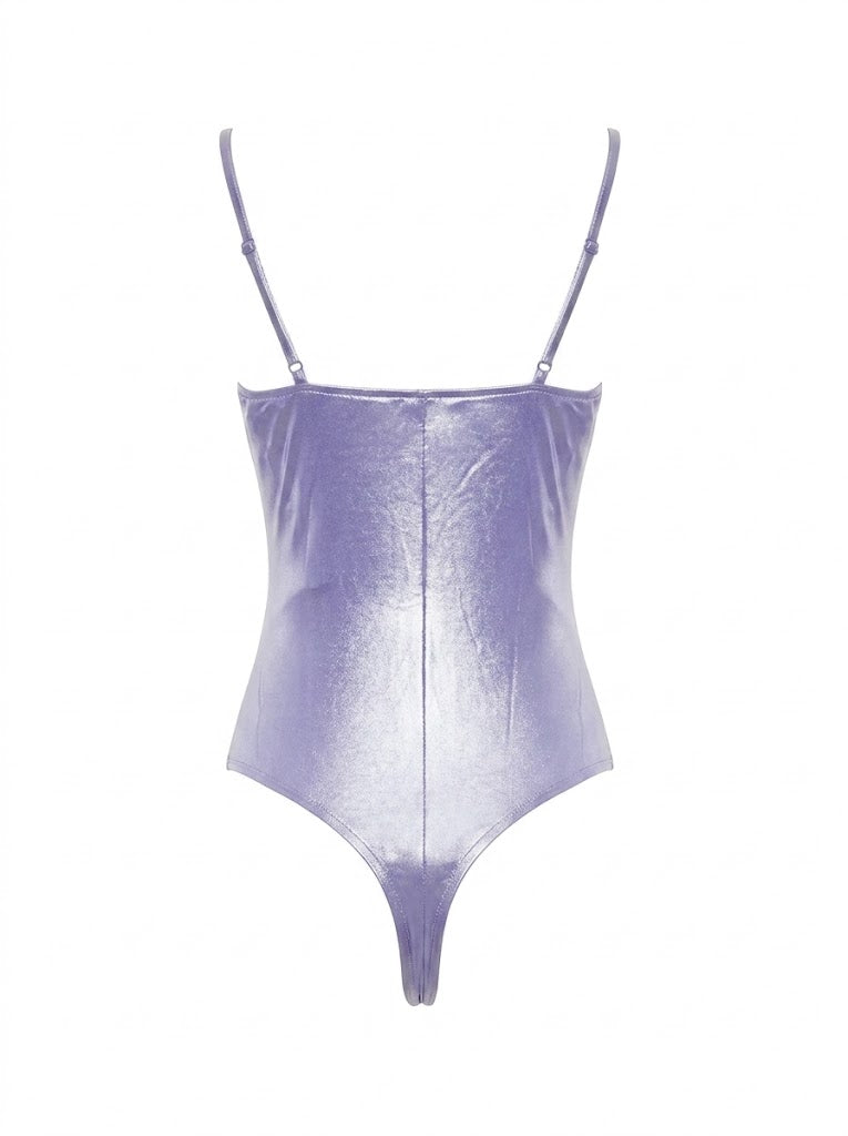 Guess Bodysuit Lila Metálico
