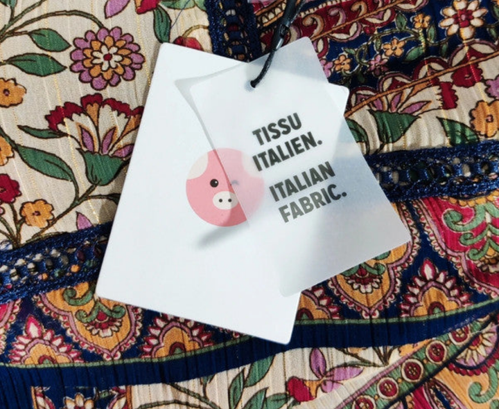 Naf Naf Vestido Largo Estampado Cachemir