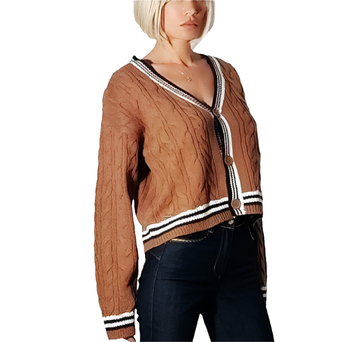 Cardigan Guess Marrón Trenzas