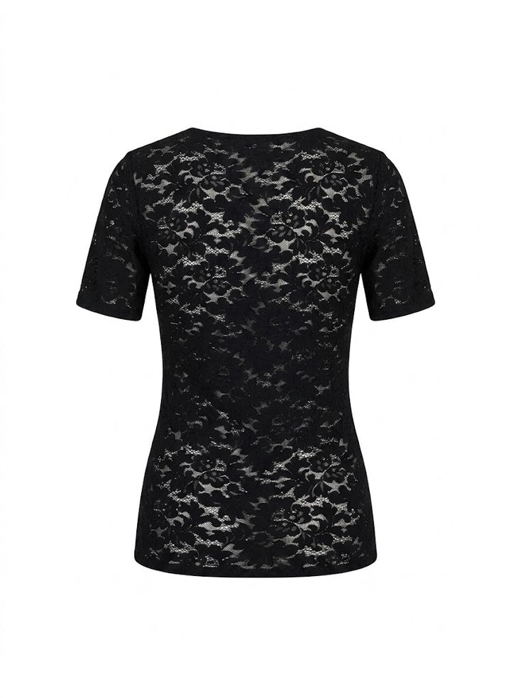 Pain de Sucre Camiseta de Encaje Negro Nakka
