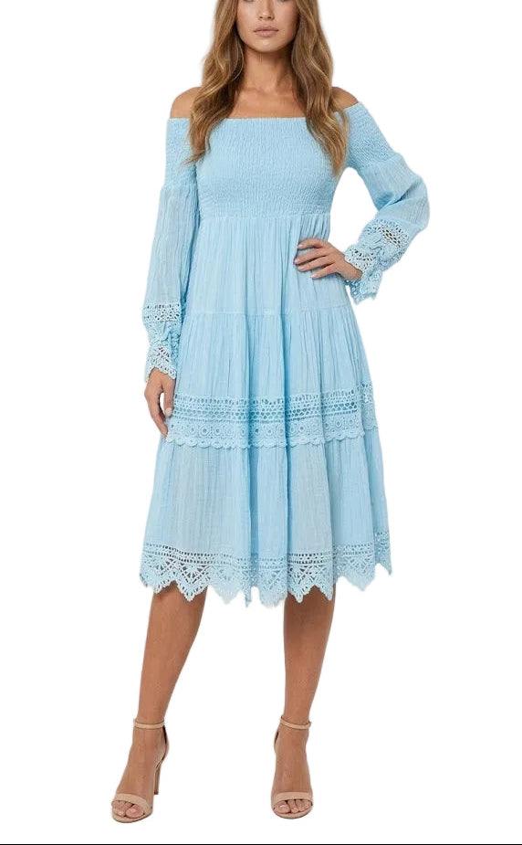 Guess Vestido Amberlee Escote Bardot