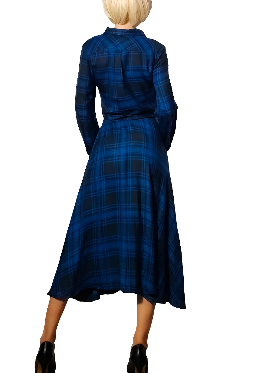 Please Vestido Camisero a Cuadros