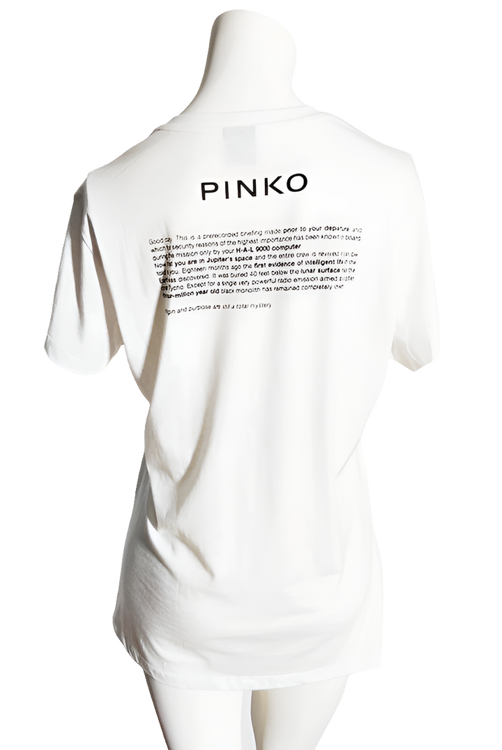 Pinko Camiseta blanca de manga corta X-Ray Delta