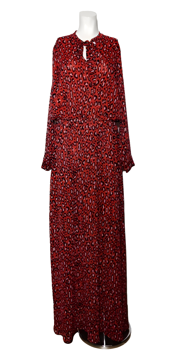 Animagemela Vestido Maxi Leopard Print