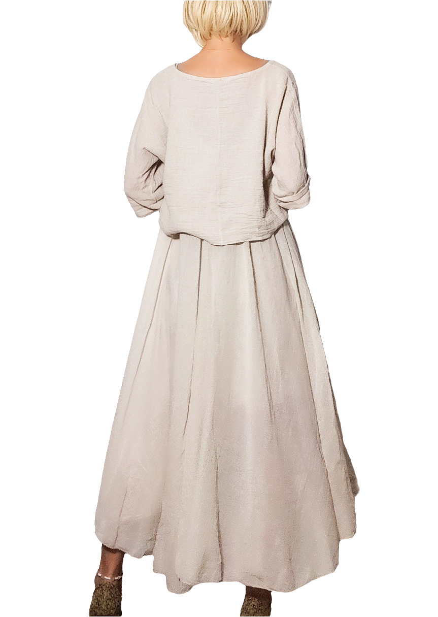 Classic Fashion Vestido Flowy con Top Corto