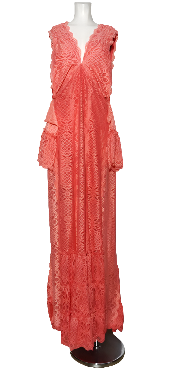 Highly Preppy Vestido Coral de Encaje