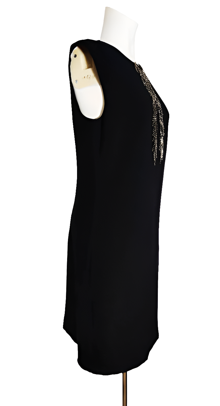 Pinko Vestido Negro Strass