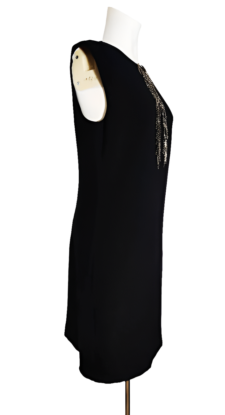 Pinko Vestido Negro Strass