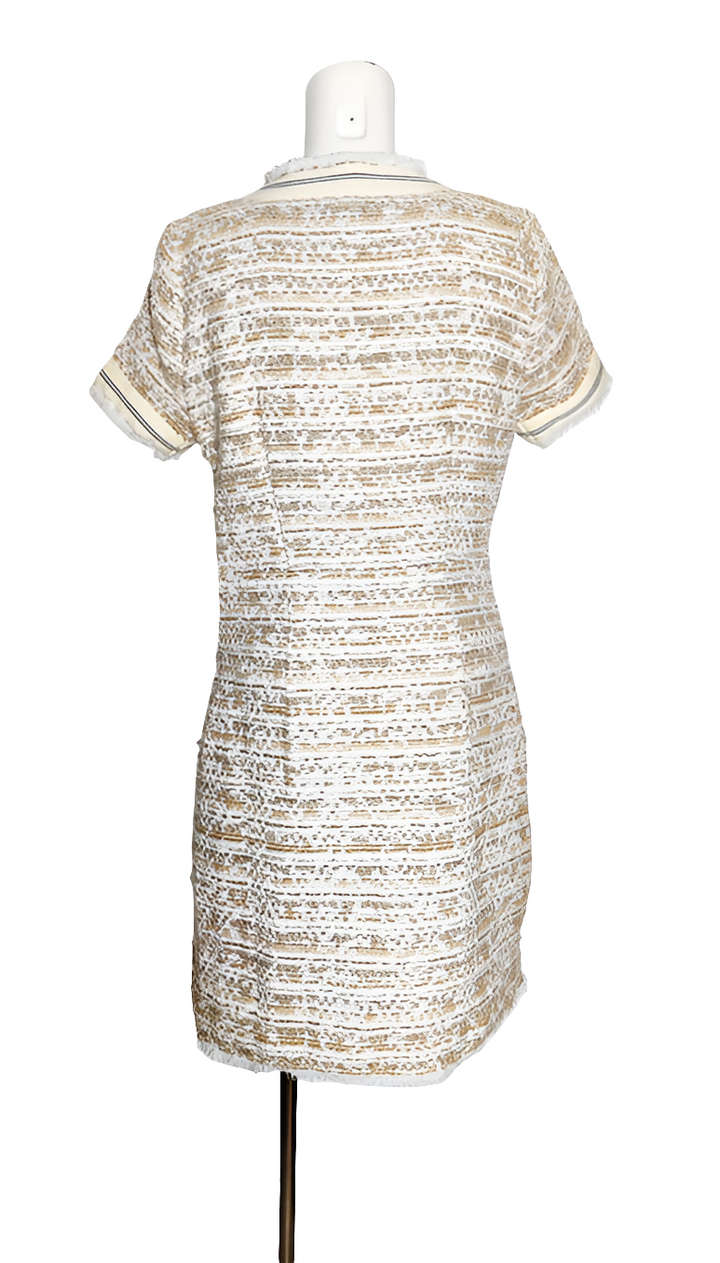 Liu Jo Vestido Tweed en Tono Beige