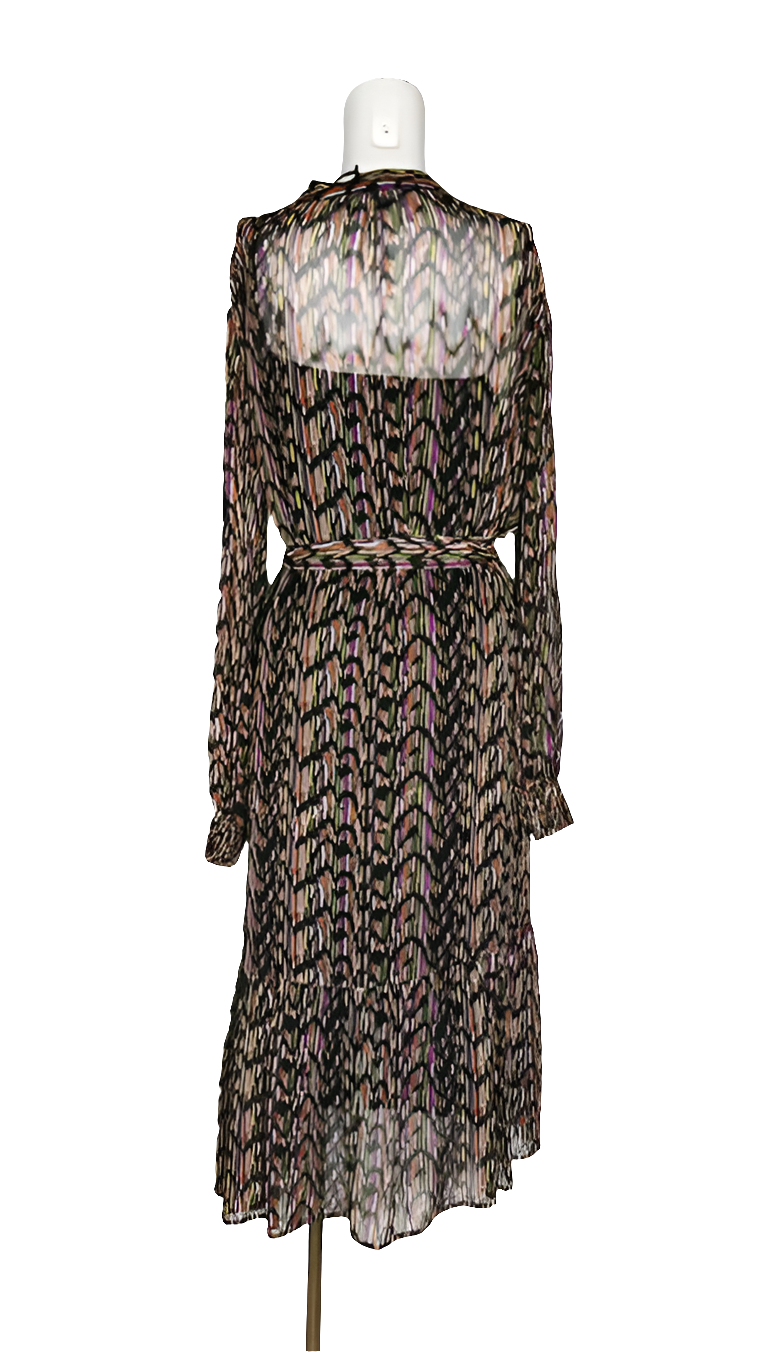 Xandres Vestido Fluido Multicolor