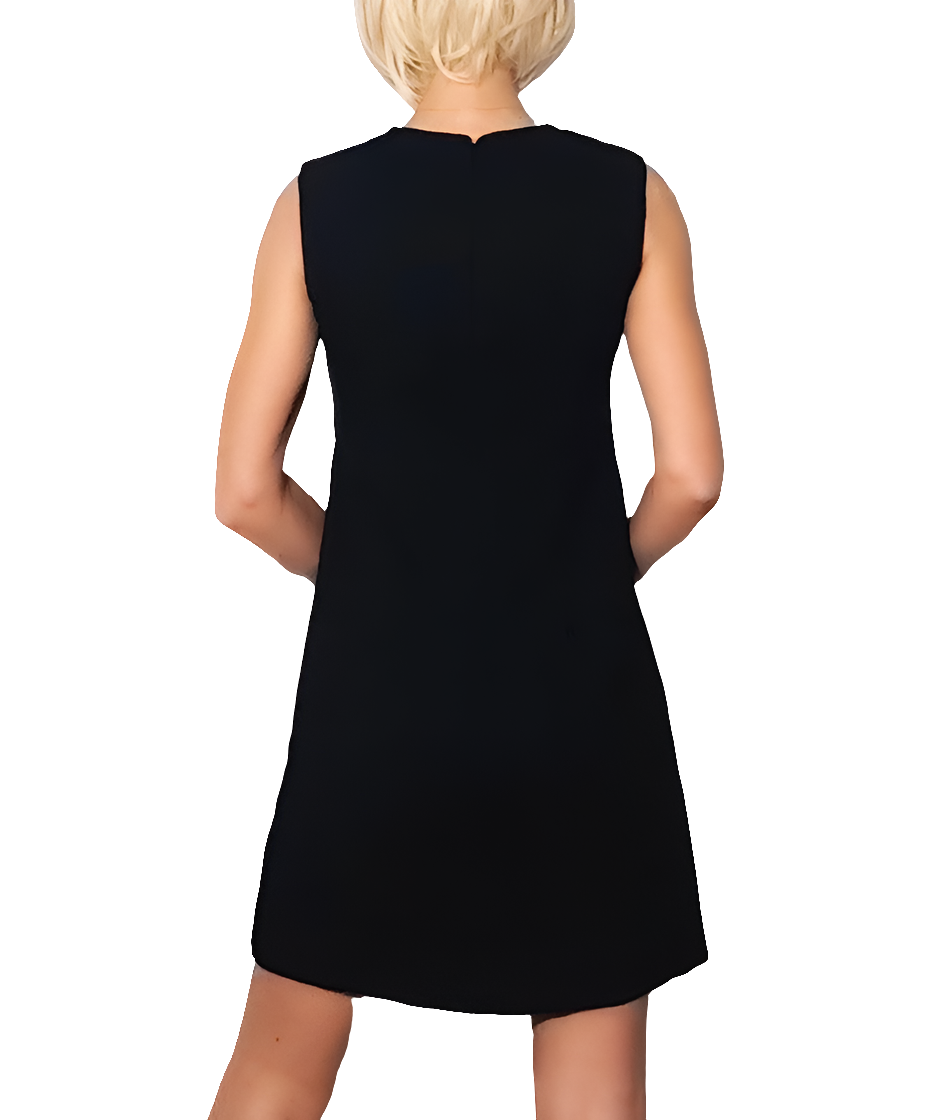 Pinko Vestido Negro Strass