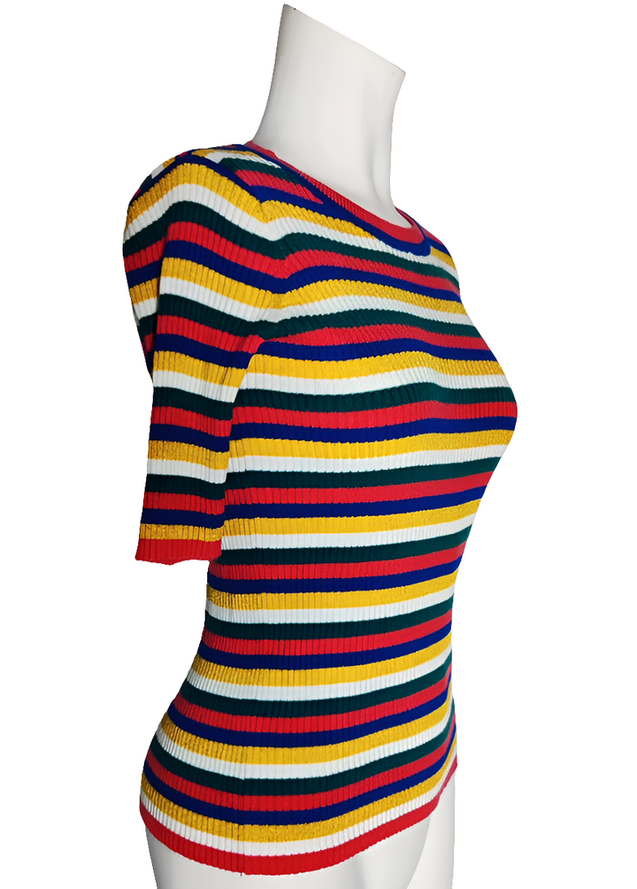 Newlily Paris camiseta de Punto a Rayas Multicolor