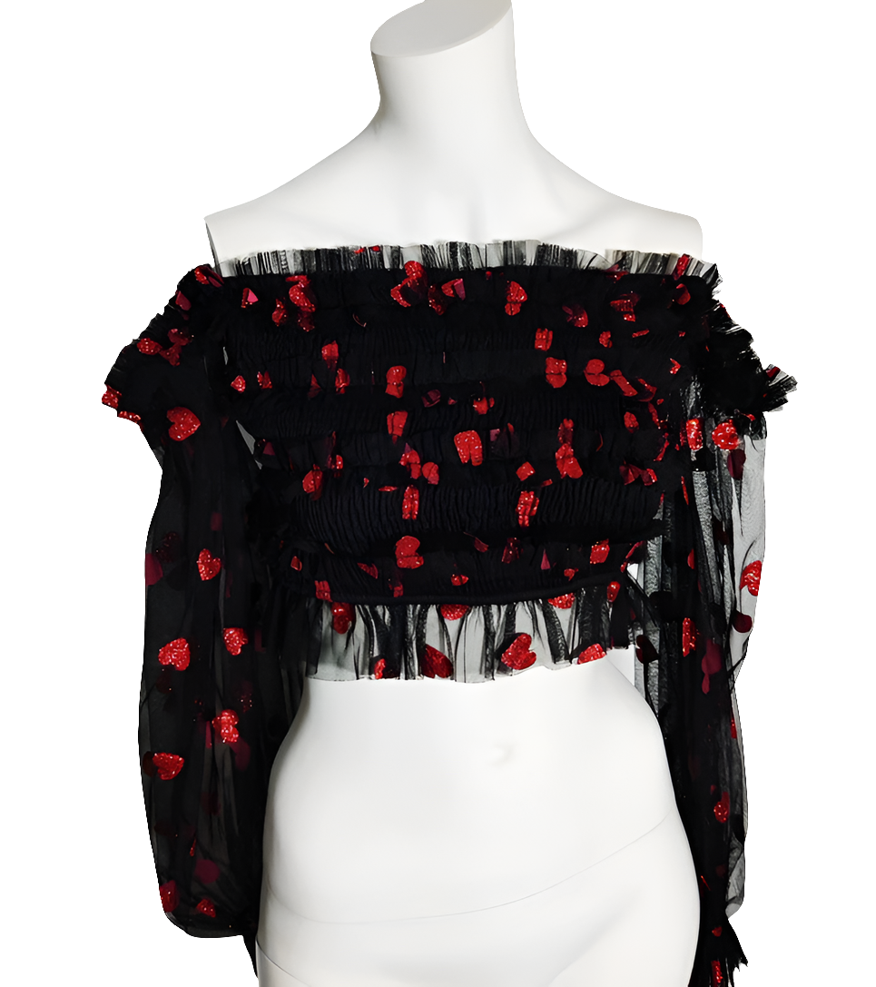 Lace & Beads Blusa Bardot