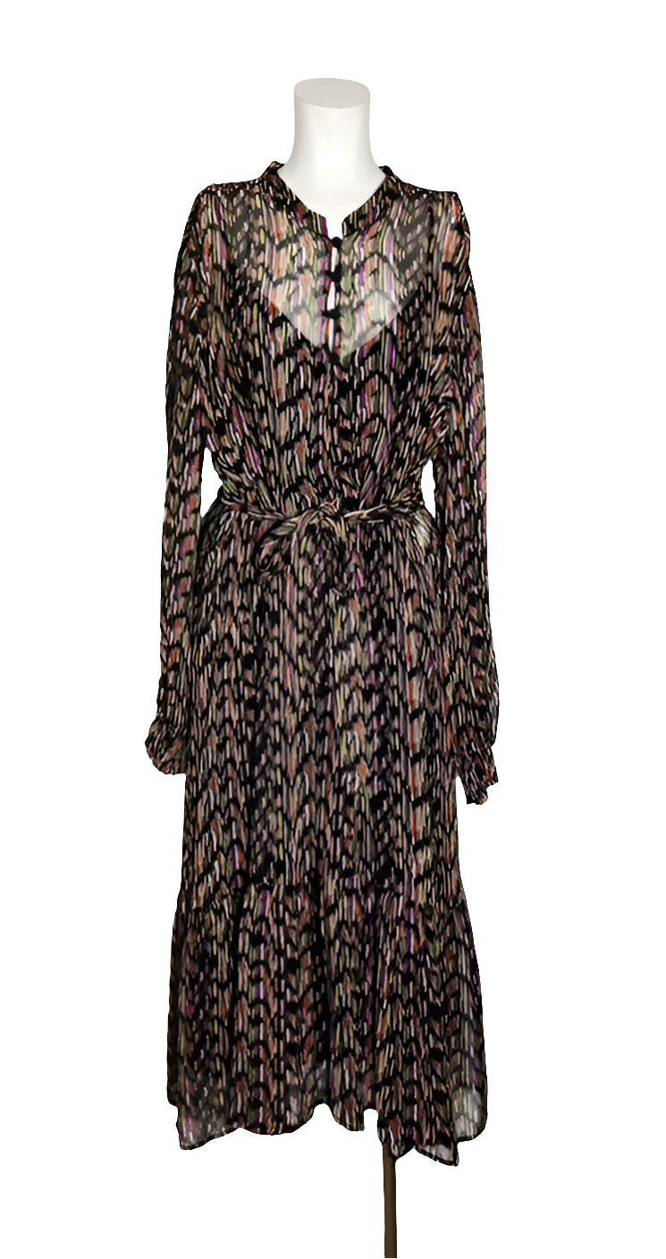 Xandres Vestido Fluido Multicolor