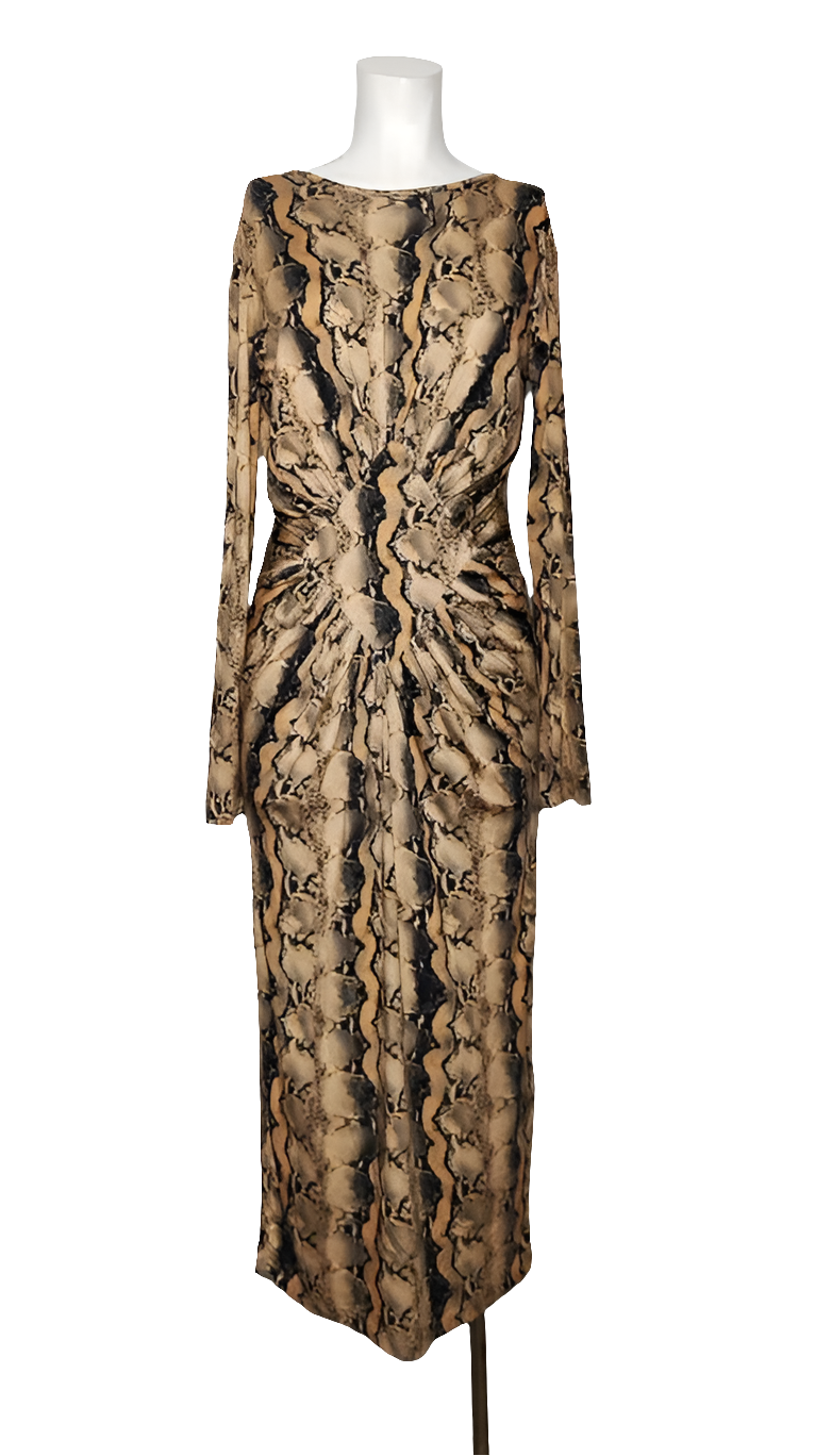 Denny Rose Vestido Python Print