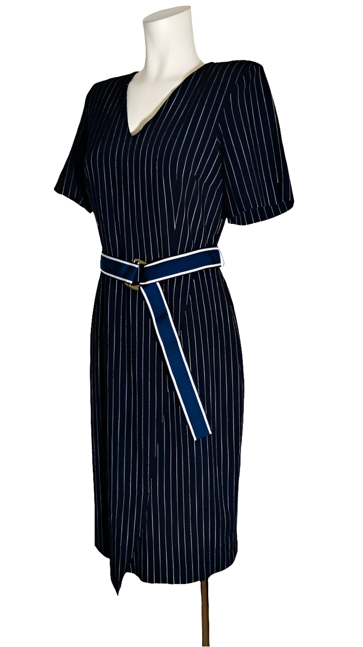 Xandres Vestido Midi de Rayas