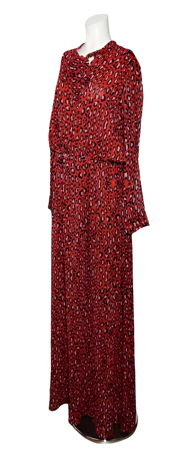 Animagemela Vestido Maxi Leopard Print