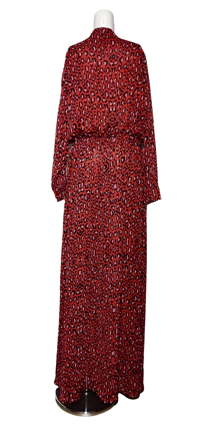 Animagemela Vestido Maxi Leopard Print