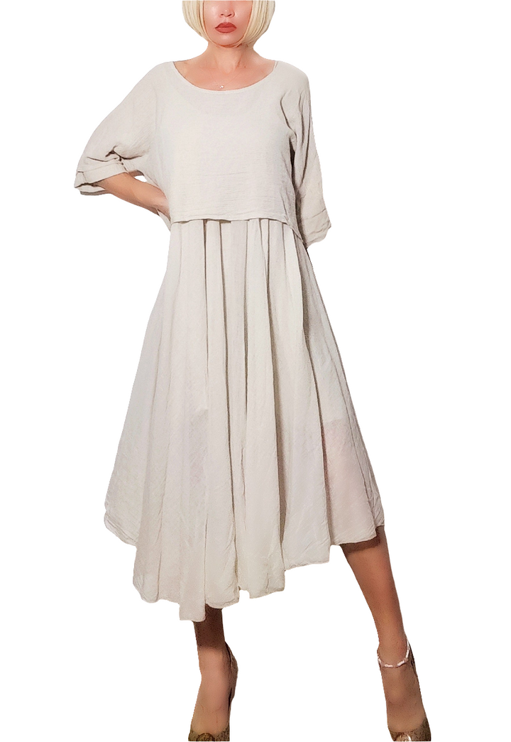 Classic Fashion Vestido Flowy con Top Corto