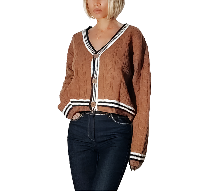 Cardigan Guess Marrón Trenzas
