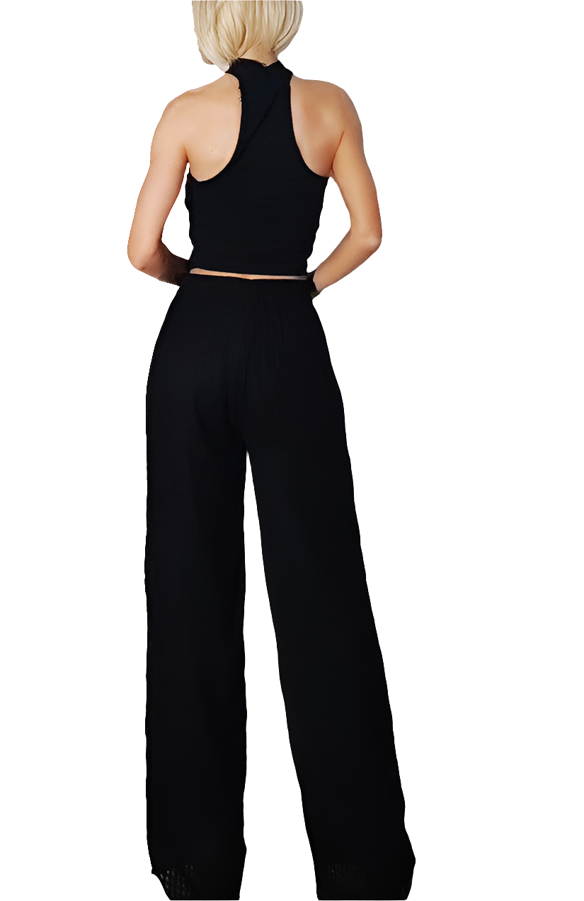 Dame Blanche Pantalón Palazzo Artesanal