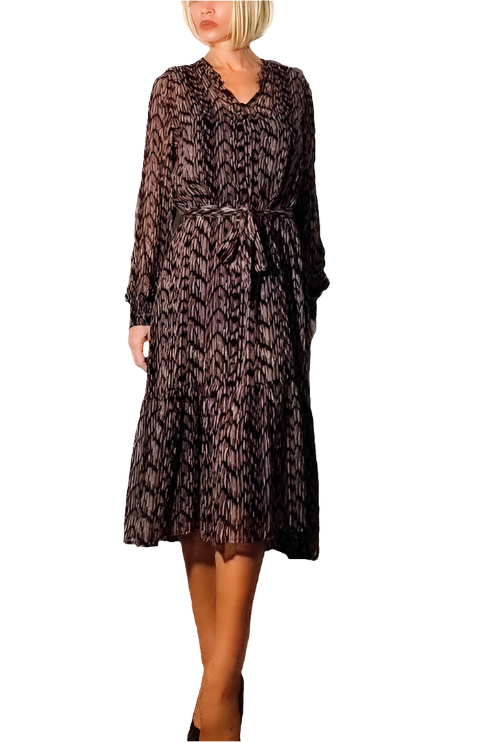 Xandres Vestido Fluido Multicolor