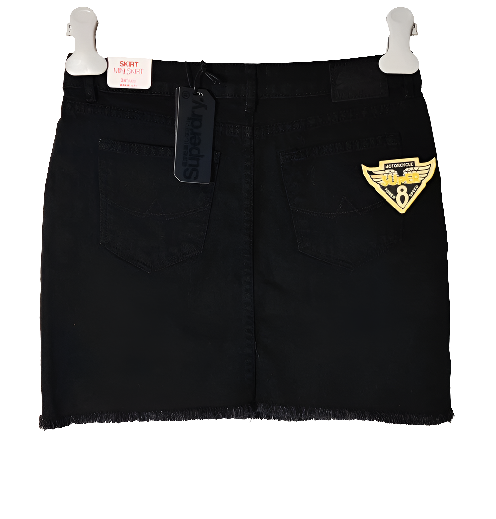 Superdry Falda Denim Parches