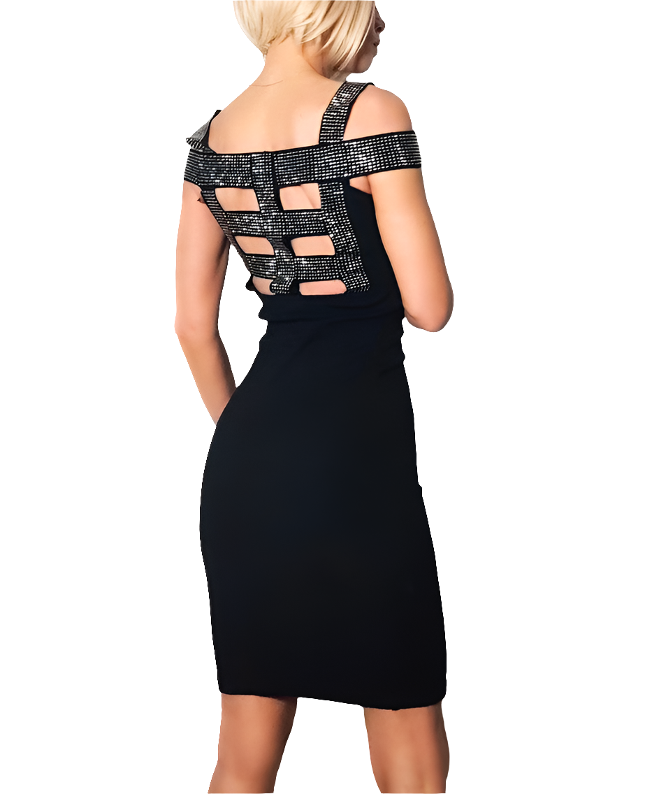 Mexton Vestido Detalles Plateados