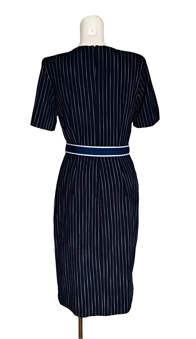 Xandres Vestido Midi de Rayas