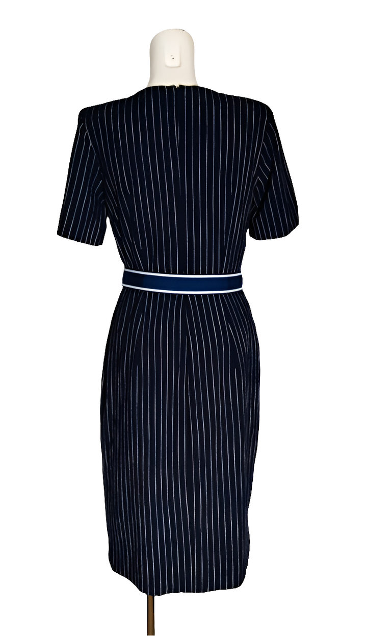 Xandres Vestido Midi de Rayas